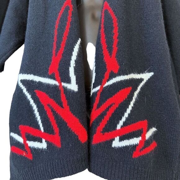 Vintage Liz Claiborne Angora Lambs Wool Cardigan Sweater Size 12 Petite - Picture 4 of 9